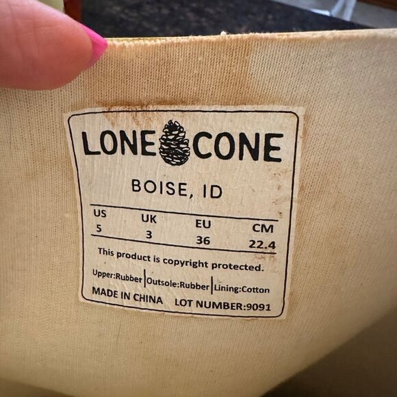 Lone Cone Rain Boots Tall Outdoor Matte Finish Fun Moroccan Horses Womens Size 5 - Picture 9 of 9